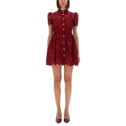 LACE MINI DRESS WITH COLLAR