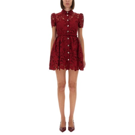 LACE MINI DRESS WITH COLLAR