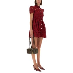 LACE MINI DRESS WITH COLLAR