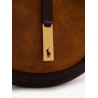 Suede and leather shoulder bag