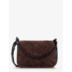 Intrecciato suede shoulder bag