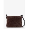 Intrecciato suede shoulder bag