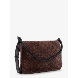 Intrecciato suede shoulder bag