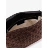 Intrecciato suede shoulder bag
