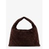 Hop Intrecciato suede shoulder bag
