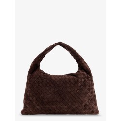 Hop Intrecciato suede shoulder bag