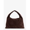 Hop Intrecciato suede shoulder bag