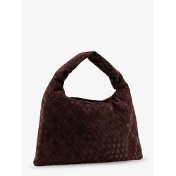 Hop Intrecciato suede shoulder bag