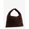 Hop Intrecciato suede shoulder bag