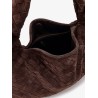 Hop Intrecciato suede shoulder bag