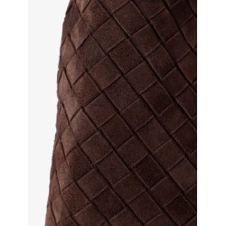 Hop Intrecciato suede shoulder bag