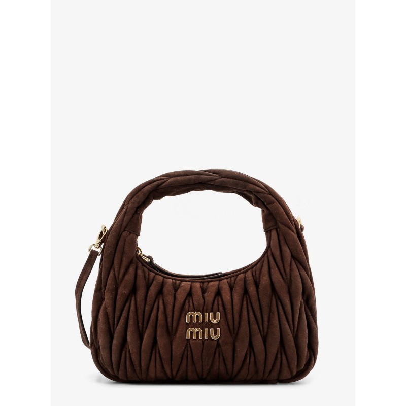 Wander matelassé suede shoulder bag