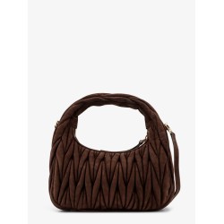 Wander matelassé suede shoulder bag