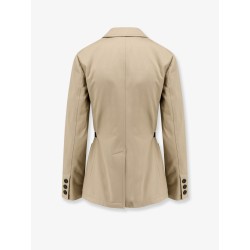 Fitted cotton trench with grosgrain belt
