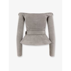 Chenille sweater with rhinestones