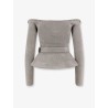 Chenille sweater with rhinestones