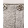 Chenille sweater with rhinestones