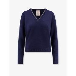 Wool and cashmere sweater with rhinestones