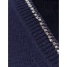 Wool and cashmere sweater with rhinestones