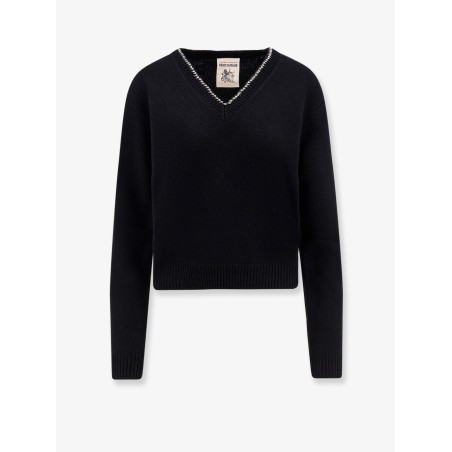 Wool and cashmere sweater with rhinestones