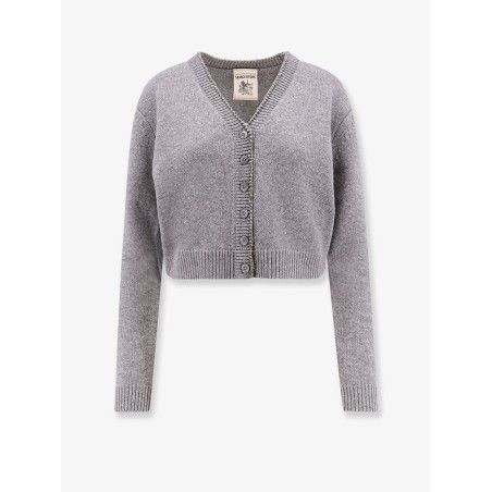 Wool and cashmere cardigan with rhinestones