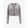 Wool and cashmere cardigan with rhinestones