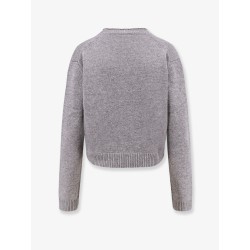 Wool and cashmere cardigan with rhinestones