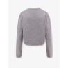 Wool and cashmere cardigan with rhinestones