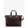 Leather travel bag with suede inserts