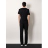 Cotton t-shirt with hand-embroidered patch