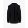 Viscose shirt with gold metal button