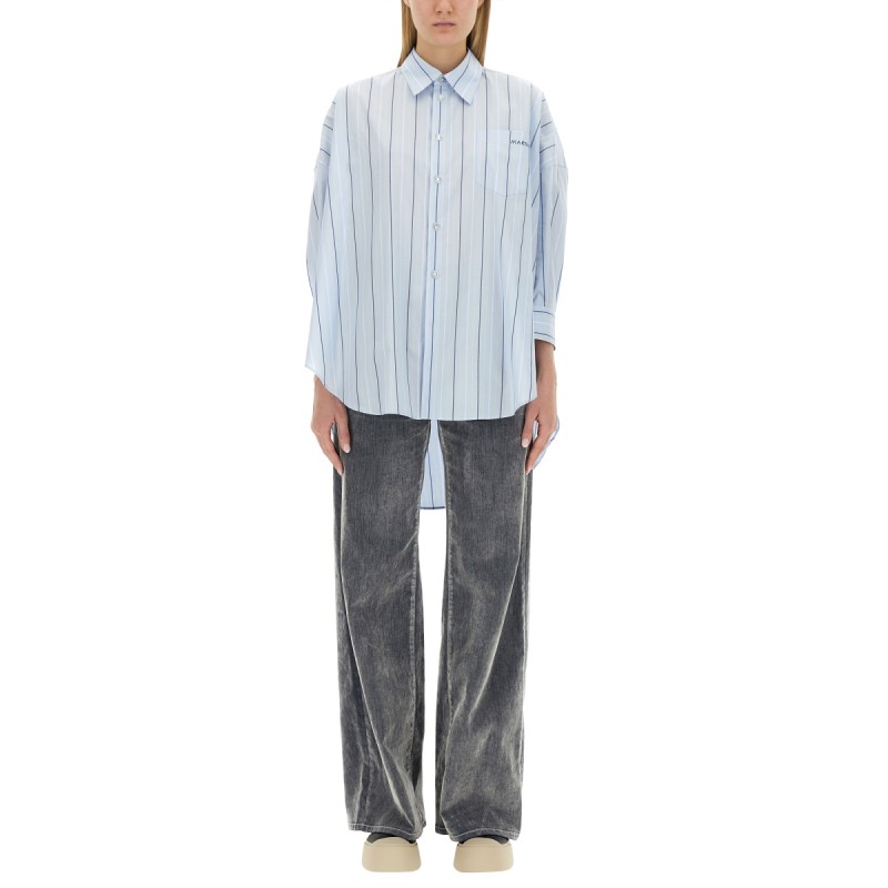 ASYMMETRICAL STRIPED SHIRT