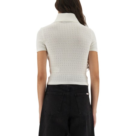PERFORATED KNIT TOP