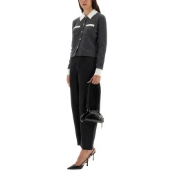 CARDIGAN WITH CONTRASTING COLLAR