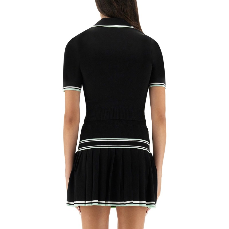 VISCOSE V-NECK POLO SHIRT