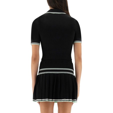 VISCOSE V-NECK POLO SHIRT