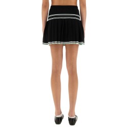 PLEATED VISCOSE MINISKIRT
