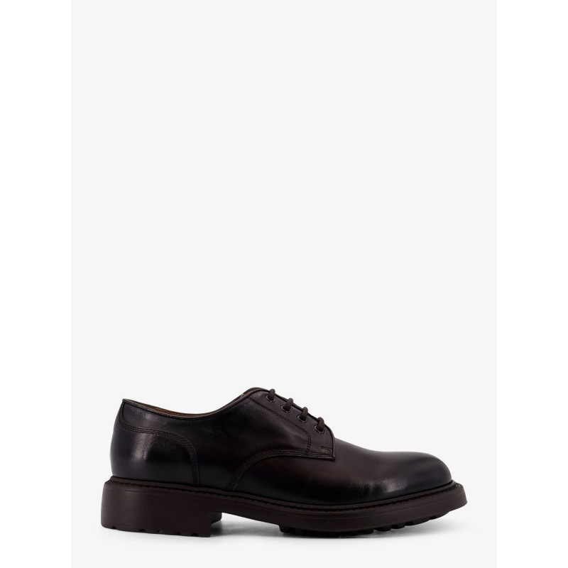 Derby leather lace-up shoe