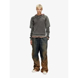 K-Petro cotton sweatshirt with distressed effect