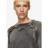 K-Petro cotton sweatshirt with distressed effect