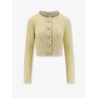 Wool blend cardigan with rhinestones