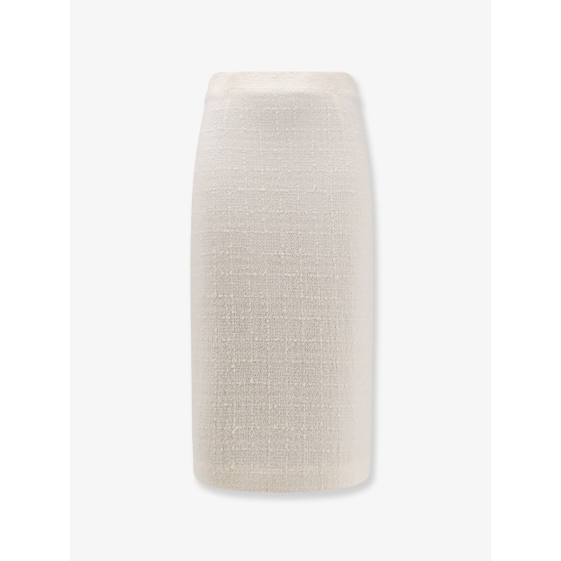 Blainef bouclé wool midi skirt