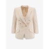 Fitted blazer with logoed buttons