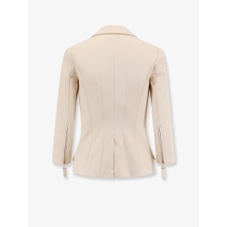 Fitted blazer with logoed buttons