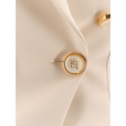 Fitted blazer with logoed buttons