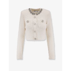 Cotton blend cardigan with rhinestones
