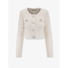 Cotton blend cardigan with rhinestones