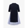 Cotton dress with fabric inserts