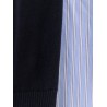 Cotton dress with fabric inserts