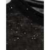Pico wool top with rhinestones